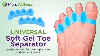 Universal Soft Gel Toe Separator – Straighten Toes, Fix Overlapping Toes and Correct Bunions