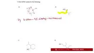 Nomenclature and Synthesis Problems