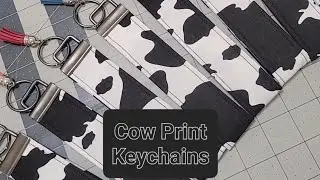 Make Some Cow Print Keychain Wristlet Key Fob Holders With Me