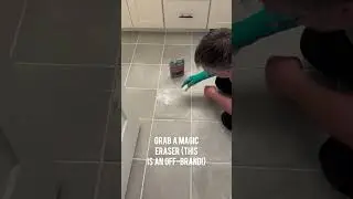 Removing grout haze from tile… this grout haze was left for a month prior to cleaning! 
