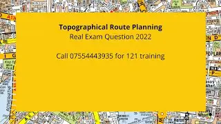 Real exam question May2022  TFL topographical test City & Rotherhithe Tunnel route
