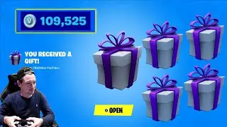 100,000 V-Bucks Spending Spree! GIFTING A RANDOM Kid ANYTHING He Wants in The Fortnite item Shop