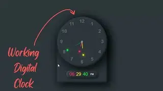 Working Neumorphic digital clock using html css and javascript 