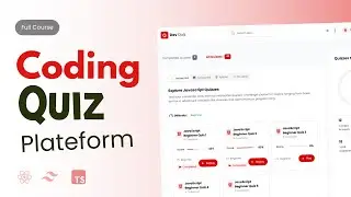 Build a Coding Quiz Plateform Using React, Typescript, and Tailwind Css - Full Project