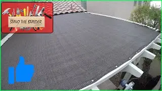 Cobertor de malla sombra para patio sobre una pergola / Cover shade on pergola.