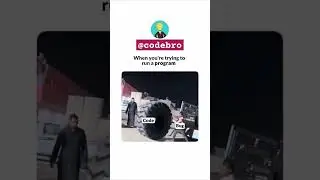 when you are trying to run a project