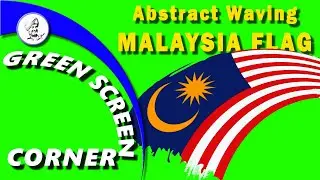 Abstract MALAYSIA FLAG Green Blue Screen Corner Chroma Animation National Anthem Negaraku