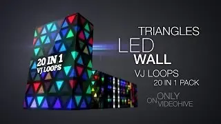 Triangles LED Wall VJ Loops Pack
