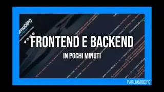 Frontend e backend in pochi minuti