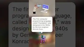 First computer programming language "Plankalkül" was designed in 1940 by German engineer Konrad Zuse