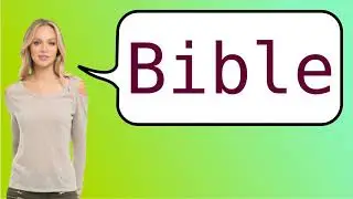Como dizer 'Bíblia' em ingles?