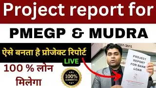 PMEGP लोन के लिए प्रोजेक्ट रिपोर्ट कैसे बनाएं /PMEGP Project Report Kaise Banaye/ Mudra loan project