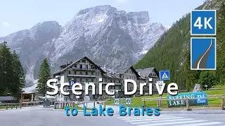 🇮🇹 Scenic Drive from Lake Misurina to Lake Braies: Detour route via CORTINA D´AMPEZZO | 4K UHD