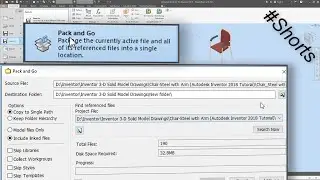 Understanding the interface of Inventor Pack and Go  