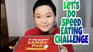 JOLLIBEE SPAGHETTI  FAMILY PAN  5 MINUTE EATING CHALLENGE /MJ SIA MUKBANG
