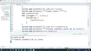 List en JAVA lista de numeros como contar y sumar + crear metodos para mostrar y contar y sumar