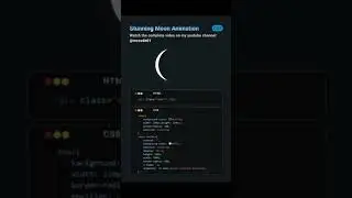 Animated Moon 🌝 In HTML CSS 