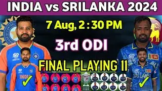 India vs Srilanka 3rd ODI Match Playing 11 l IND vs SL 3rd ODI Match Final Playing11