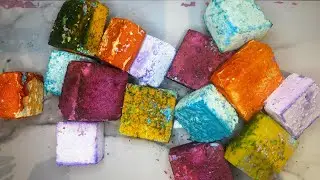 Colorful Blocks | Gym Chalk Crush | Chalk Art | ASMR
