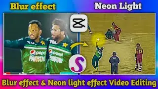 Diamond Blur & Neon light effect Video Editing | Cricket Video Editing