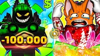 😱 ЗАДОНАТИЛ 100.000 РУБЛЕЙ ОТКРЫТИЕ 350 КЕЙСОВ BUNNY CRATE TOILET TOWER DEFENSE 🔥