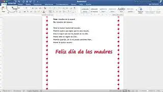 ❤️​❤️​❤️​ Carta del día de las madres en WORD ❤️​❤️​❤️​