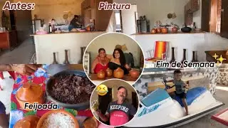 PINTAMOS A NOSSA CASA DE PRAIA, FICOU LINDA!!! FINAL DE SEMANA DE DIVERSÃO 🤩 Mile Steffani