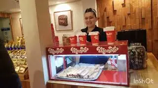 ☕probando los churros de #manolo #cafe #mardelplata #costaatlantica #