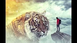 Big Tiger in clouds.