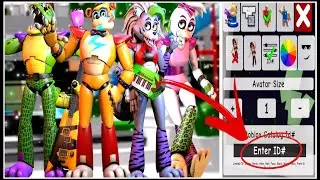 ID CODES FOR FNAF SECURITY BREACH GAME CHARACTERS BROOKHAVEN/ BERRY AVE/ ROBLOX