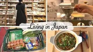 shopping for small kitchen gadgets, grocery shopping , Mala noodle for one | japan vlog