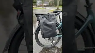 Testing out some new @ORTLIEBwaterproof bags on a little rain ride. ☔️#ebike #cycling
