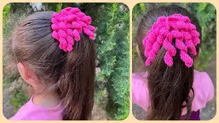 SO EASY EVERYONE CAN DO IT ! CROCHET RUBBER BUCKLE / Crochet Scrunchies