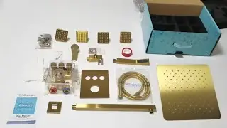 Unboxing Bostingner 3 Function Shower System Push Button Gold