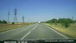 Авария. Зимовниковский район. Ростовская область. Автодорога 60К-2. 18.07.2020
