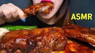 ASMR Barbecued Pork Rib MUKBANG~ 바베큐 폭립 , 바다포도 먹방~ Eating Sounds