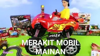 Bermain Mobil Truk dan Mobil balap || Merakit Mobil Balap dan Truk Monster Lightning McQueen Kustom