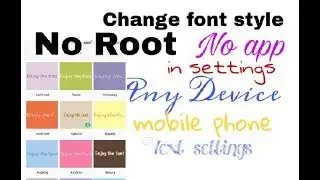 how to change font style of Any android/
