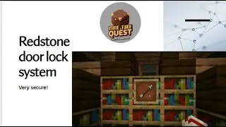 Item frame door lock system (ultimate) | 5 Minute Redstone !