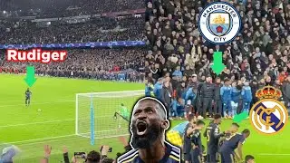 Real Madrid vs Man City (4-5) | Goals & Penalty Shootout | Rudiger Winning Penalty  Reaction