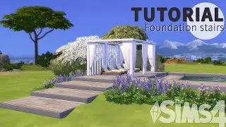 Foundation stairs tutorial: How to build a foundation stairs in Sims 4 without CC