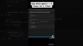 Dictionary get() in python 