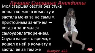 Лучшие смешные анекдоты  Выпуск 423 Старшая сестра без стука вошла в комнату брата.