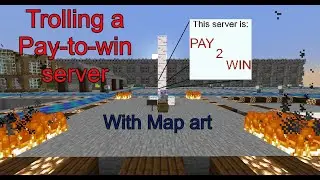 Griefing and trolling a pay-to-win Minecraft server with map art! - THEY BANNED ME