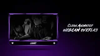 Animated  Webcam Overlay Template for Streamers || Clean Webcam Overlay