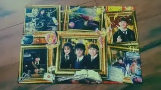 Golden ✨🧙 HARRY POTTER 🧙 Jigsaw 🧩 Puzzle On Wooden 🪵 Background