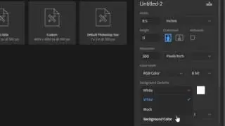 Adobe photoshop CC 2017 new document transparent background