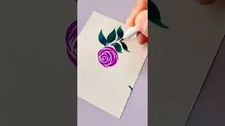 Purplecolor flower drawing