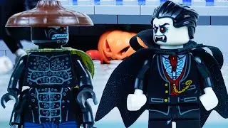 LEGO Ninjago STOP MOTION W/ Garmadon vs Dracula: Halloween Pranks | LEGO Ninjago | By Lego Worlds