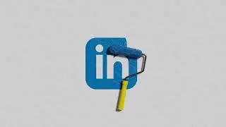 Paint Roller Revealing LinkedIn Logo